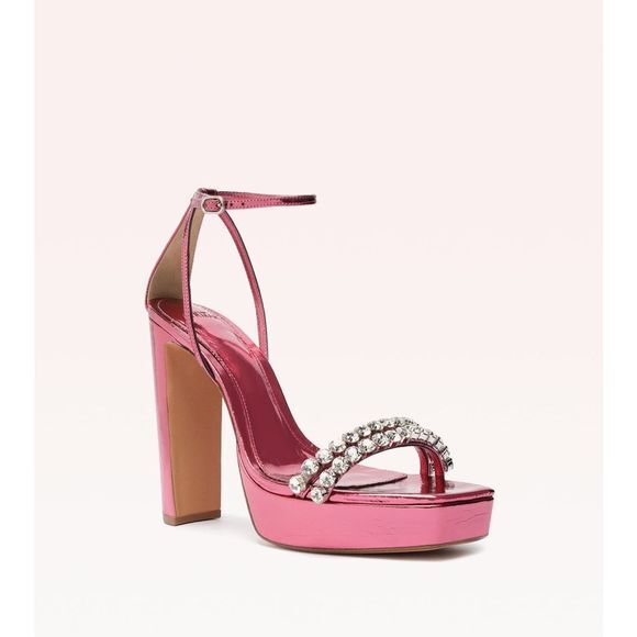Alexandre Birman Shoes - Alexandre Birman Lenny Crystal-Embellished Platform Sandals Size EU 40.5 $725